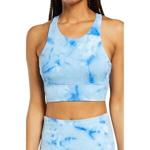 Zella Live Racerback BraIn Spray Dye Blue Size M